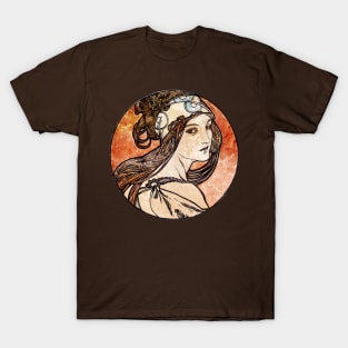 Pretty Art Nouveau Girl T-Shirt